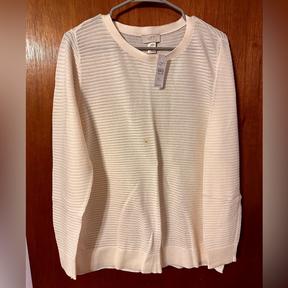 Women’s Loft crewneck sweater, Size XL, lightweight, brand new with tags